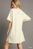 Touchdown no-lining sequins patch french terry mini dress Dress Umgee   