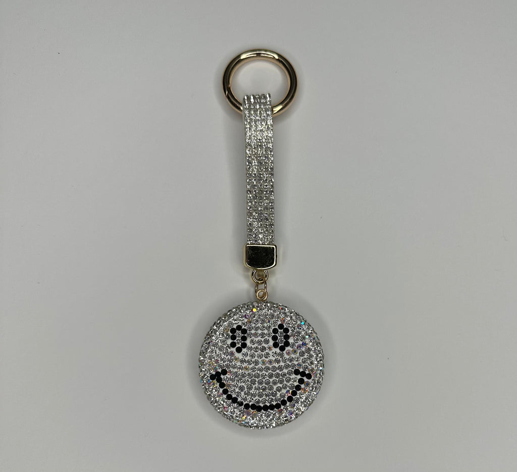 Bling smiley keychain