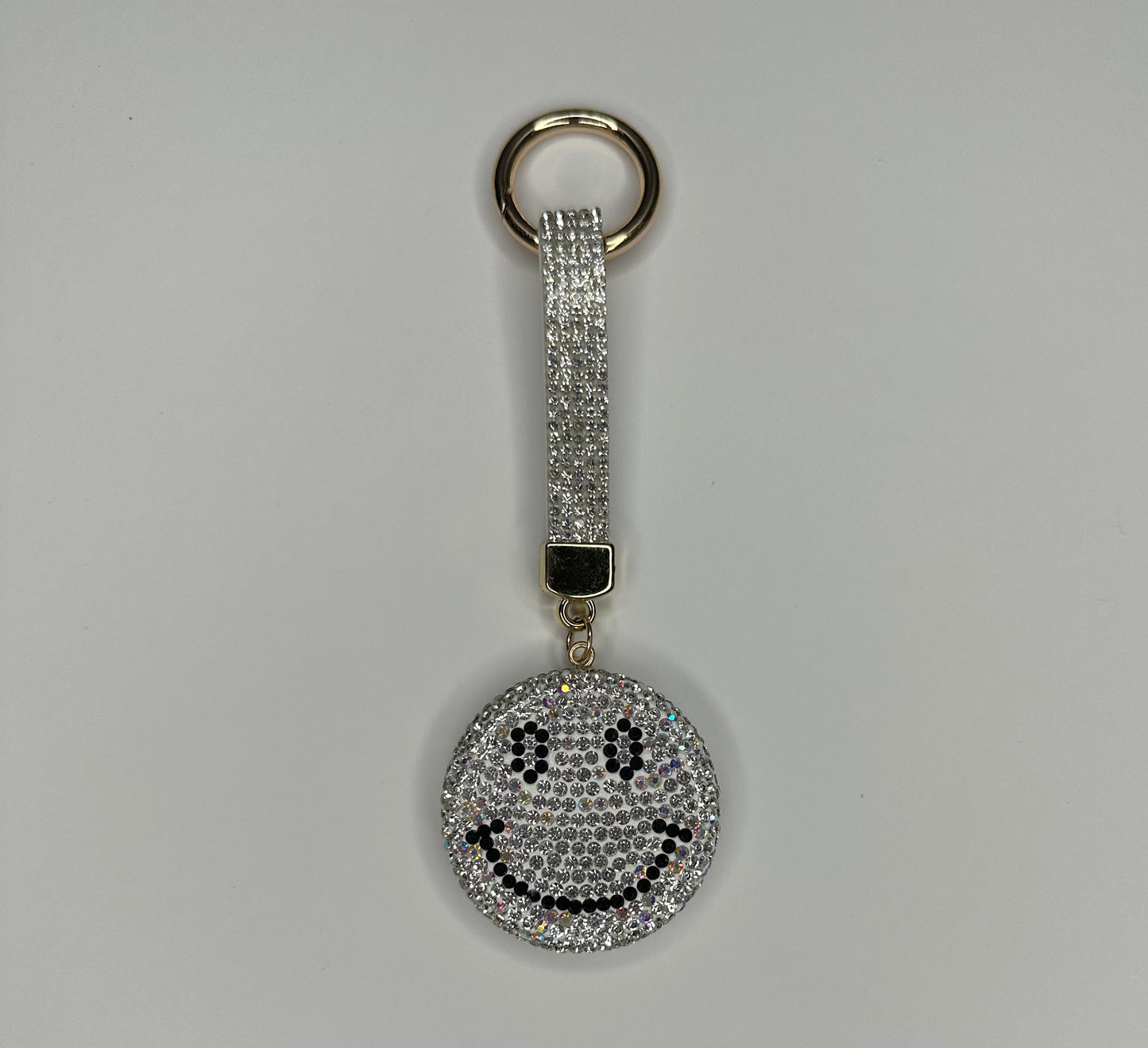 Bling smiley keychain