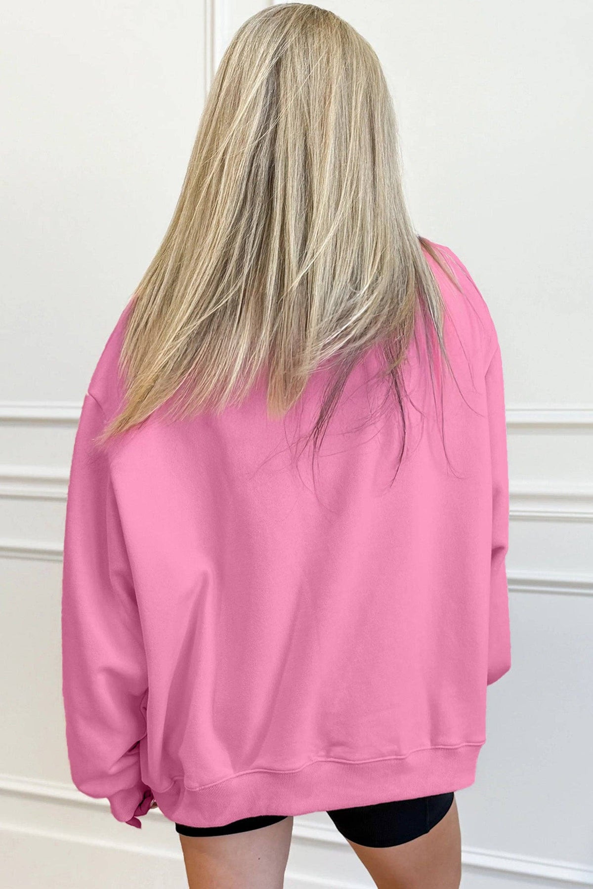 NEW Oversize Blessed Embroidered Mock Neck Sweatshirt