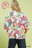 Paisley print half button down top