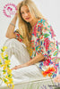 Paisley print half button down top
