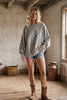 Oversized Polka Dot Scuba Pullover