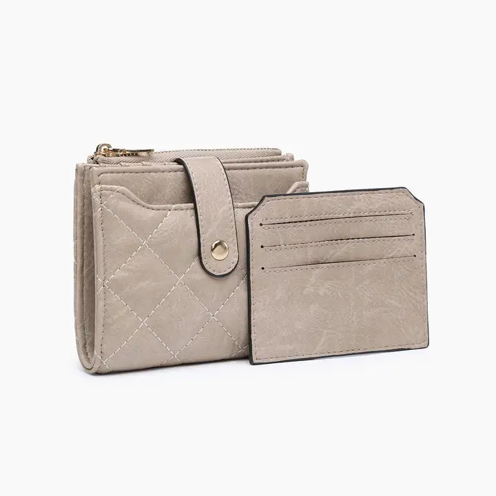 Jen & CO Melody quilted zip top wallet