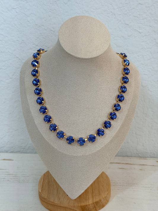 Medium gem 18k gold plated necklace - MULTIPLE COLORS