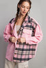 Bubble pinksoft washed corduroy button down jacket Shacket EE:Some   