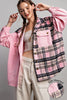 Bubble pinksoft washed corduroy button down jacket Shacket EE:Some   