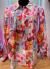 Floral print button down blouse
