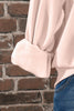 NEW Oversize Blessed Embroidered Mock Neck Sweatshirt