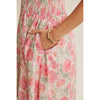 Fresh breath of Spring floral zip-front cotton midi dress