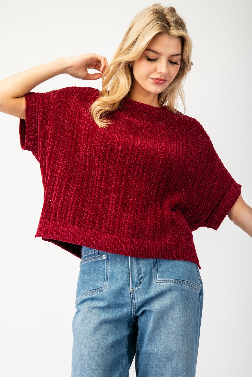 Open sleeve sweater hotsell