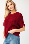 Ultra soft short sleeve sweater top