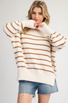 Striped round neck sweater