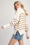 Striped round neck sweater