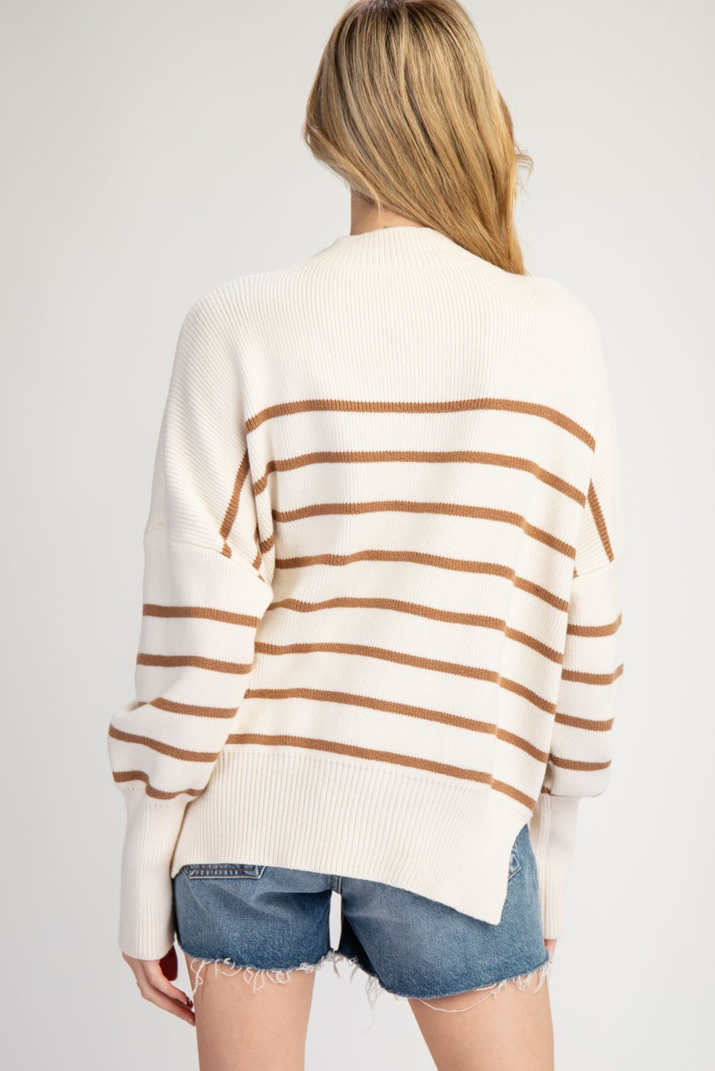 Striped round neck sweater