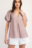 Puff Sleeve V-Neck Top