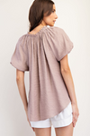 Puff Sleeve V-Neck Top