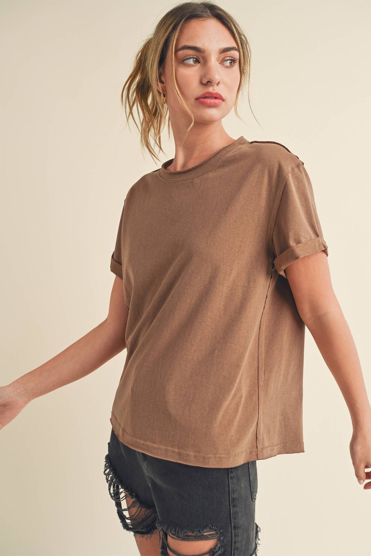RESTOCKED FALL COLORS Mali Baby Tee Short Sleeve Top