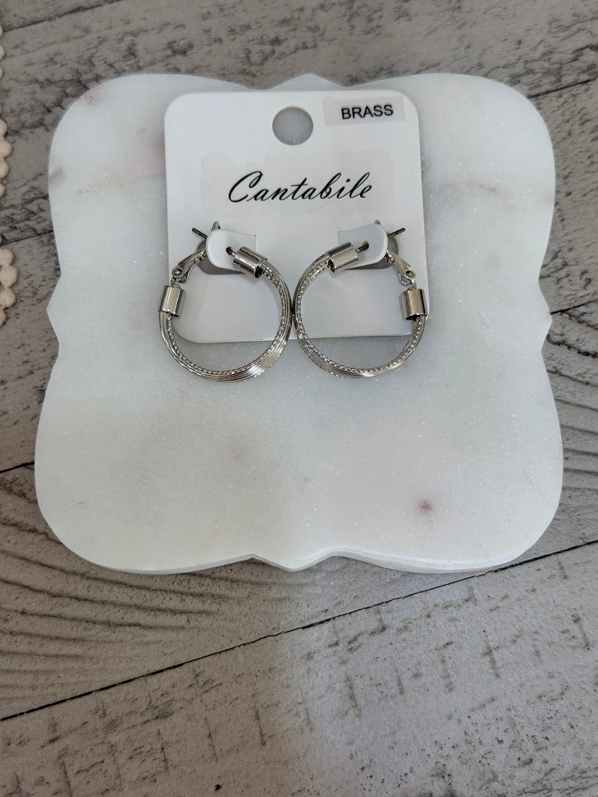 Layered wire hoop earrings