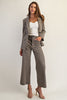Houndstooth straight leg pants