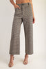 Houndstooth straight leg pants