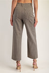 Houndstooth straight leg pants