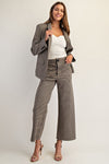 Houndstooth straight leg pants