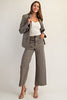 Houndstooth straight leg pants