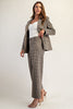 Houndstooth straight leg pants