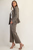 Houndstooth straight leg pants