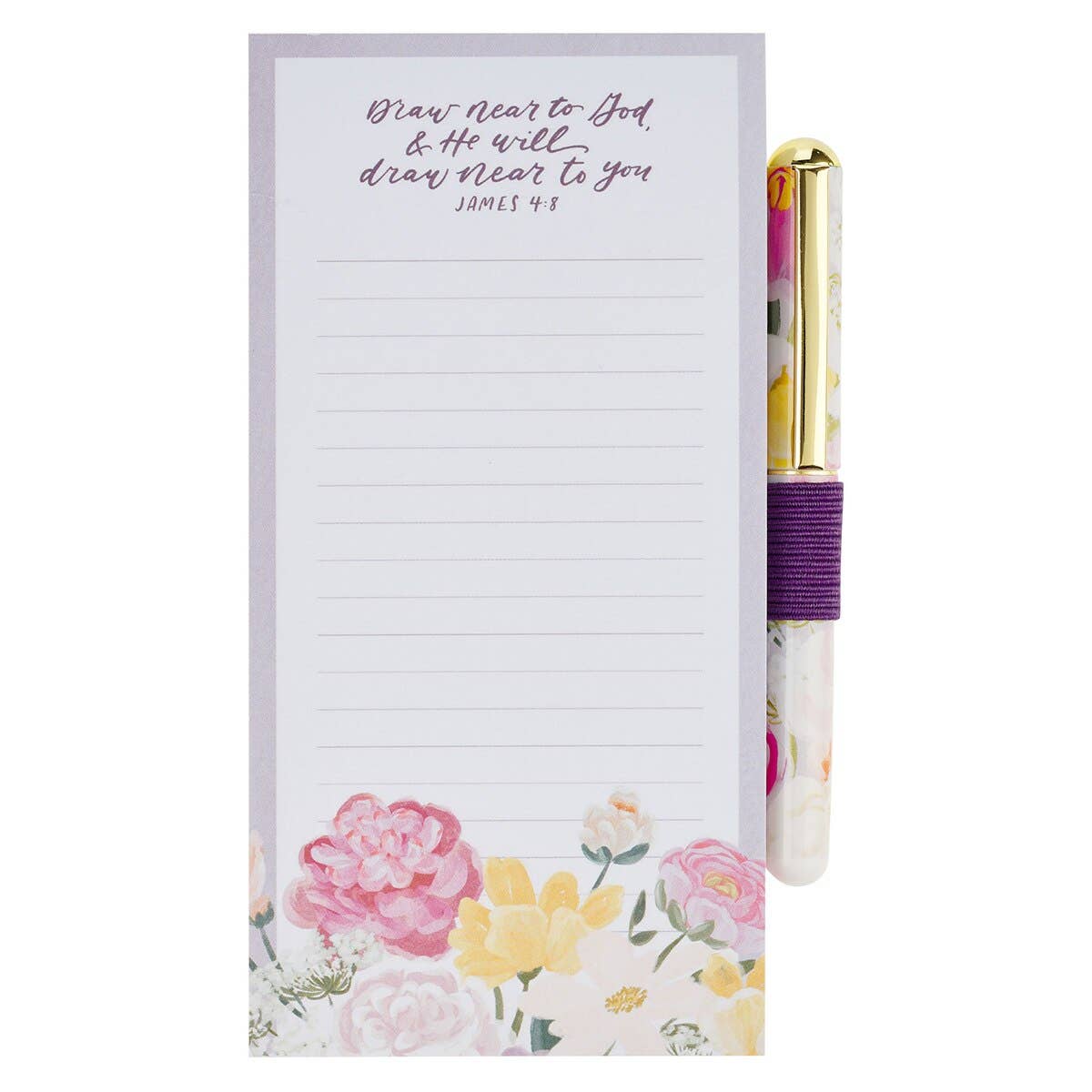 Stylish magnetic faith shopping list with pen