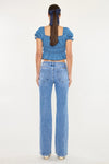 Kan Can high rise wide leg flare jeans