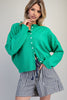 Solid Button Down Long Sleeve Cardigan