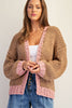 Two tone long sleeve cardigan