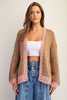 Two tone long sleeve cardigan