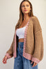 Two tone long sleeve cardigan