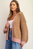 Two tone long sleeve cardigan