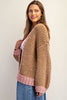 Two tone long sleeve cardigan