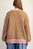 Two tone long sleeve cardigan
