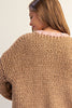 Two tone long sleeve cardigan