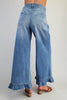 Mineral Washed Ruffle Hem Jeans