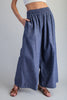 Soft Washed Pinstriped Wide Leg Pants