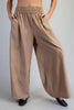 Soft Washed Pinstriped Wide Leg Pants