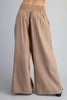 Soft Washed Pinstriped Wide Leg Pants