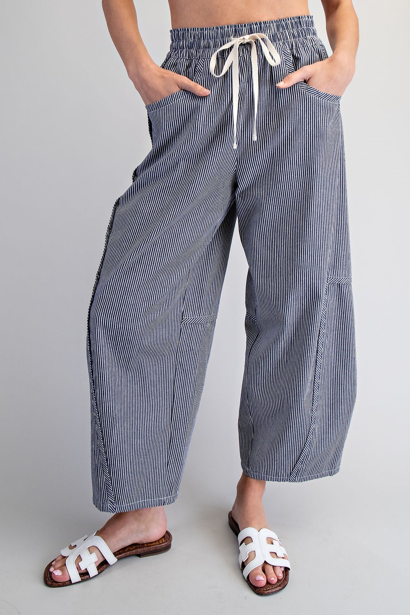 RESTOCKED Off white Striped Relaxed Fit Pants