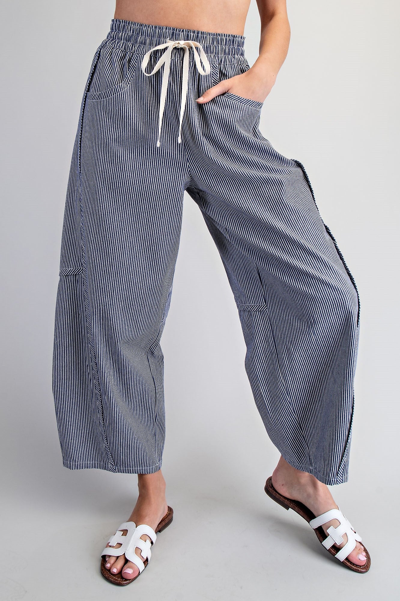 RESTOCKED Off white Striped Relaxed Fit Pants