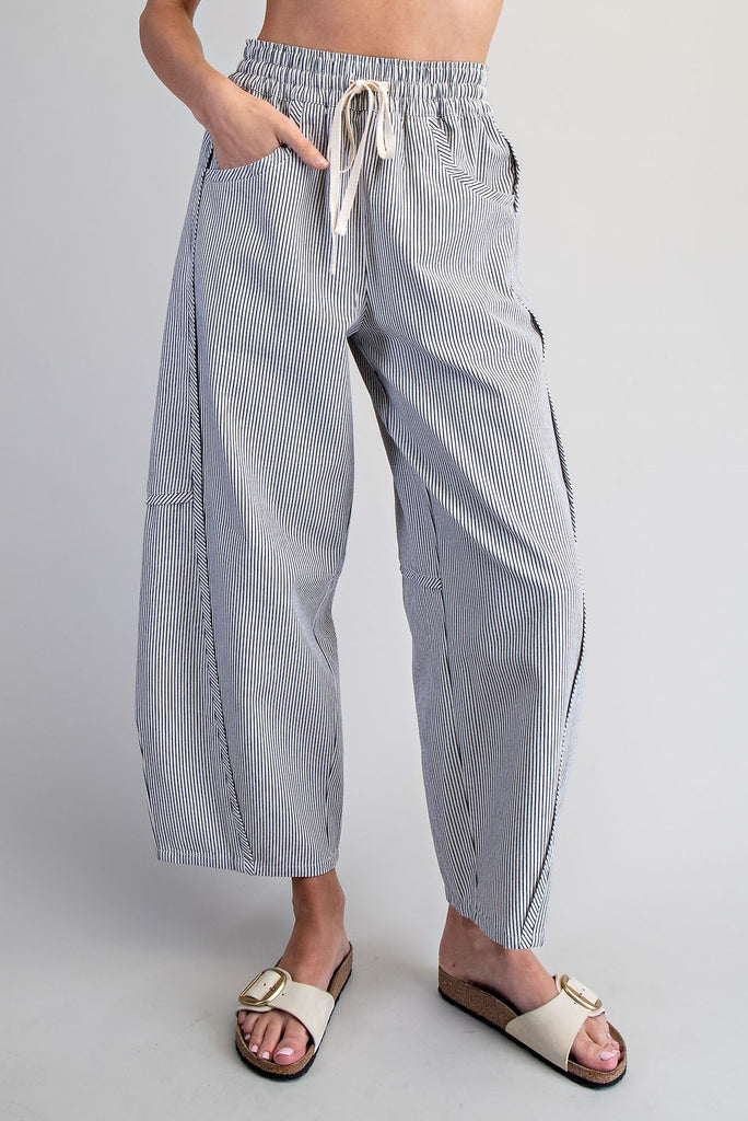 Off white Striped Relaxed Fit Pants
