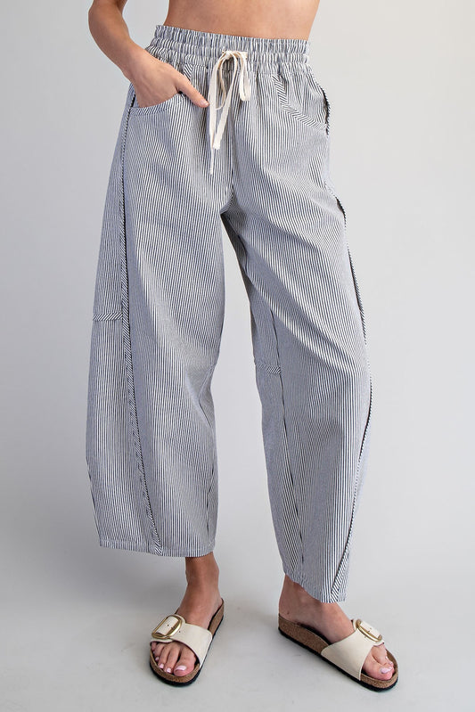 Off white Striped Relaxed Fit Pants