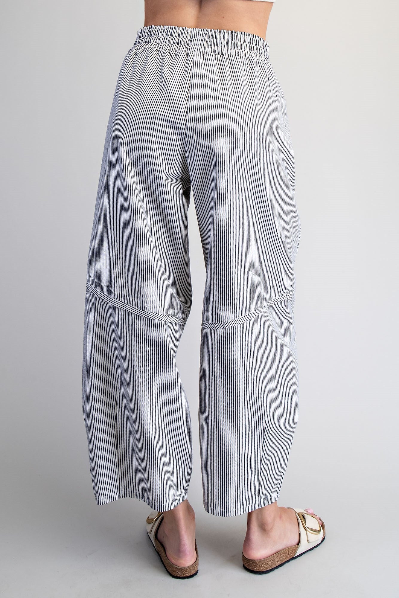 Off white Striped Relaxed Fit Pants