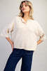Solid button down half sleeve cardigan